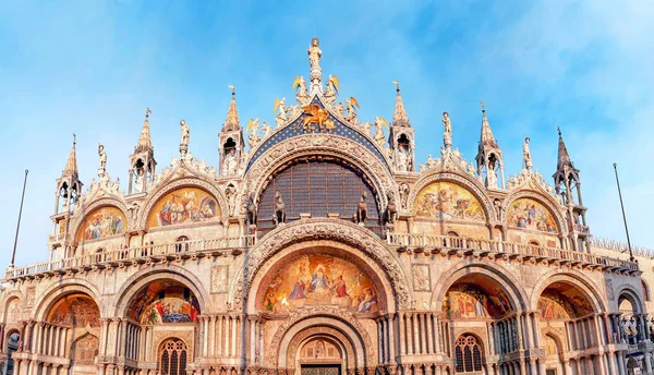 Catedral Basílica San Marco Primer Plano Detalle Vista — Foto de Stock