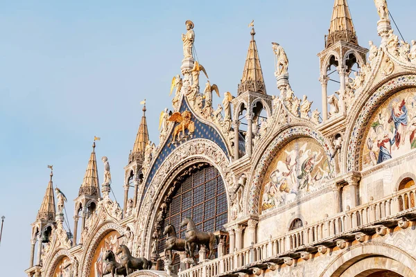 San Marco Basilica Cathedral Närbild Detaljvy — Stockfoto