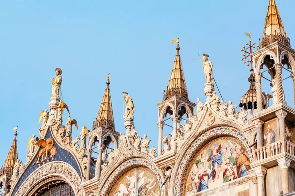 Catedral Basílica San Marco Primer Plano Detalle Vista — Foto de Stock