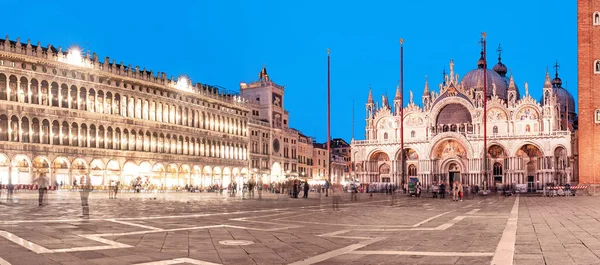 Oktober 2018 Venedig Italien Stadens Berömda Landmärke Markusplatsen Venedig Natten — Stockfoto