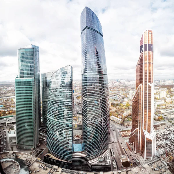 Μόσχα Πόλη Διεθνές Επιχειρηματικό Κέντρο Ψηλούς Ουρανοξύστες — Φωτογραφία Αρχείου