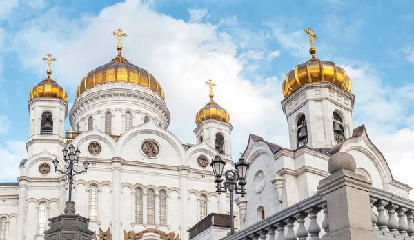 Одной Главных Религиозных Архитектурных Достопримечательностей Москвы России Является Христианская Церковь — стоковое фото