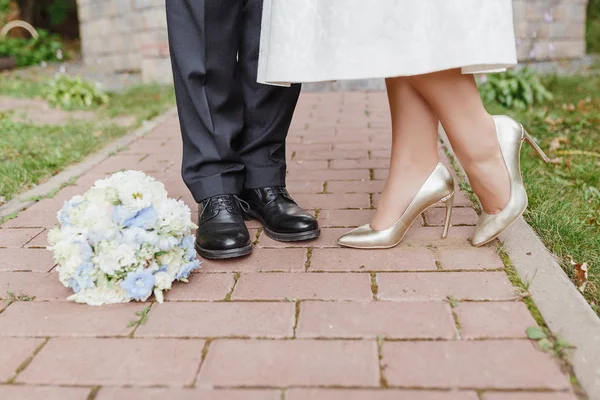 Noiva Noivo Detalhes Casamento — Fotografia de Stock