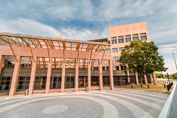 1 augustus 2019, Luxemburg: Hof van Justitie van de Europese Unie in de moderne wijk Luxemburg — Stockfoto