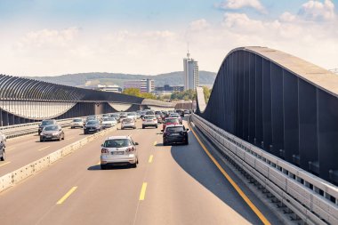 04 Ağustos 2019, Nuremberg, Almanya: Almanya 'da yüksek hızlı yol