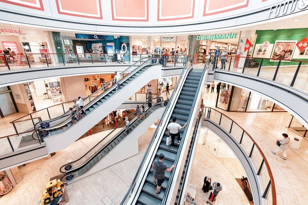 02 August 2019, Saarbrucken, Germany: Interior of the Europa shopping mall — Stock Photo, Image