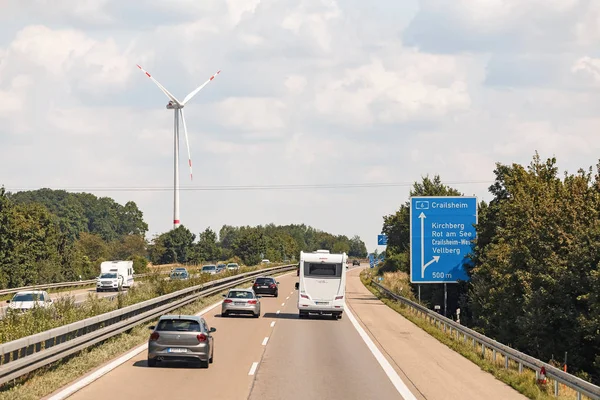 04 agosto 2019, Nuremberg, Alemania: carretera de alta velocidad en Alemania —  Fotos de Stock