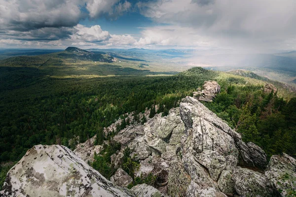 Panoramatická Krajina Skalnatého Pohoří Divokých Horách Krajina Národního Parku — Stock fotografie