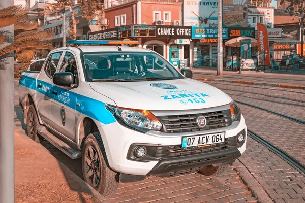 Eylül 2020 Antalya Türkiye Antalya Şehir Merkezine Bir Polis Arabası — Stok fotoğraf