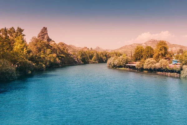 Vale Rio Koprucay Com Montanhas Rochas Taurus Turquia — Fotografia de Stock