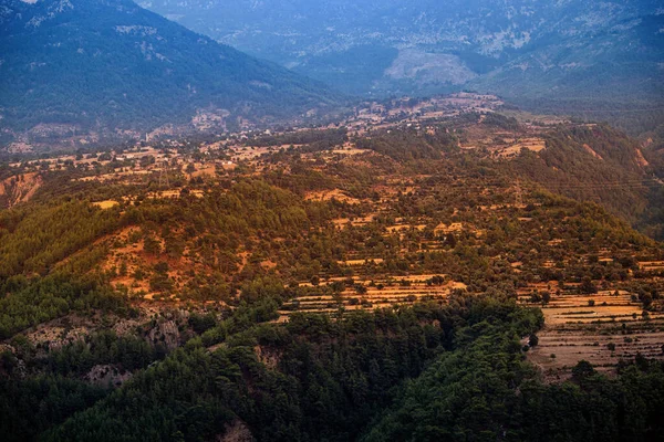 Montañas Bozburun Taurus Atardecer Provincia Antalya Medio Ambiente Parques Naturales —  Fotos de Stock