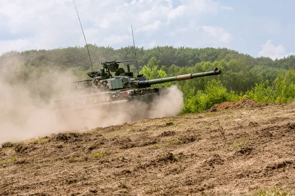 Polaco Moderno Tanque Batalla Principal Twardy Durante Las Manifestaciones Militares —  Fotos de Stock