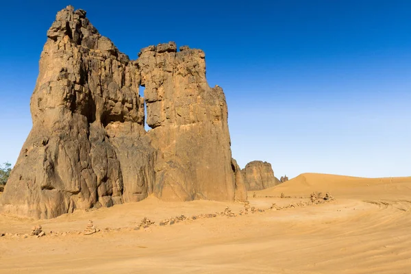 Sahara Desert Tassili Najjer National Park Amazing Single Rock Formation — Stock Photo, Image