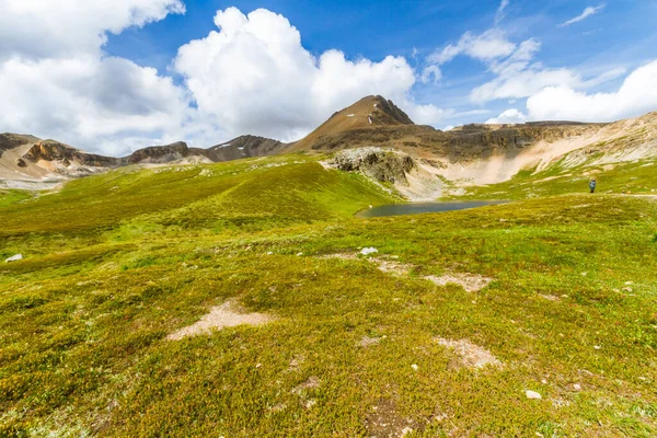 Rocky Mountainsview Cirque Peak Hiking Trail Helen Lake Banff National — Stock Photo, Image