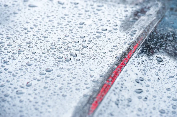 Blue Toned Vehicle Raindrop Abstract — Stock Photo, Image