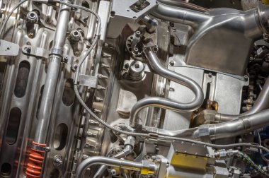 Jet motoru ayrıntı portre