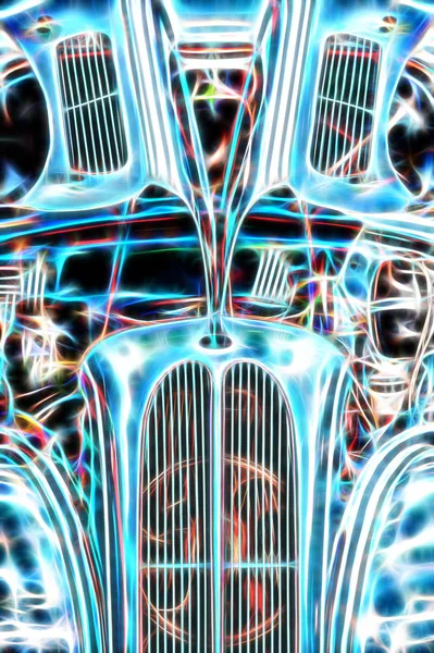 Abstract Vintage Hotrod Gullwing Hood — Stock Photo, Image