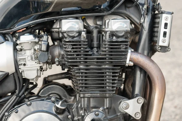 Motorfiets motor close-up — Stockfoto