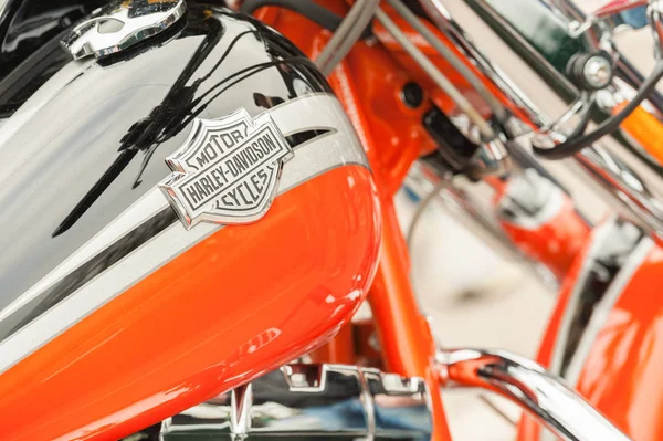 Harley Davidson motocykl close-up — Zdjęcie stockowe