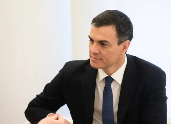 Madrid Spain Jun 2018 Prime Minister Spain Pedro Sanchez Meeting — Stock Photo, Image