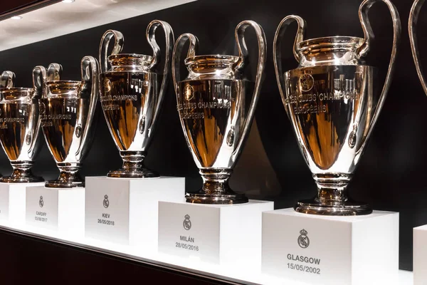 Madrid Spain Jun 2018 Uefa Champions League Cups Which Won — Stock Photo, Image