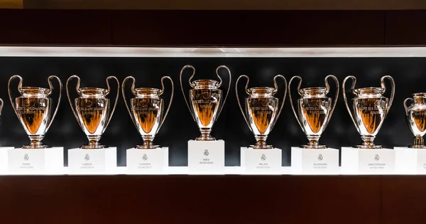 Madrid Spain Jun 2018 Uefa Champions League Cups Which Won — Stock Photo, Image