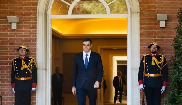 Madrid Spanien Jun 2018 Premiärminister Spanien Pedro Sanchez Ett Möte — Stockfoto