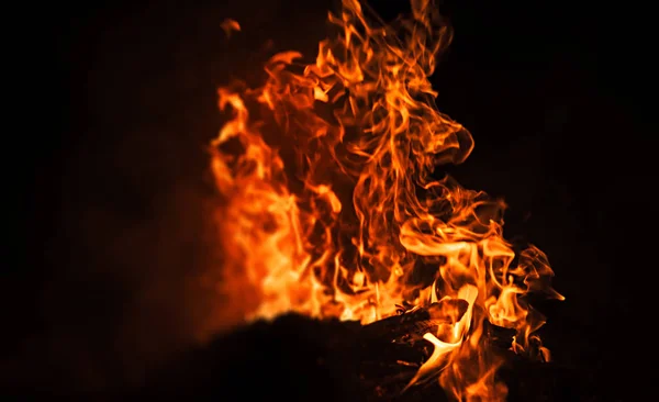 Φωτιά Φωτιά Φωτιά Φλόγες Από Φωτιά Νύχτα Φωτιά Φλόγες Μαύρο — Φωτογραφία Αρχείου