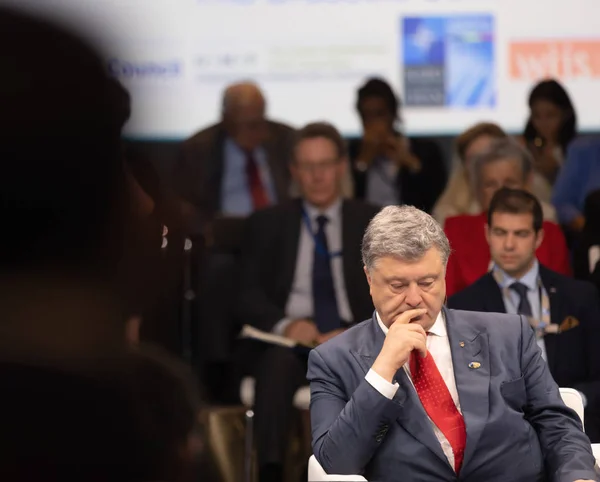 Bruselas Bélgica Julio 2018 Presidente Ucraniano Petro Poroshenko Durante Cumbre — Foto de Stock