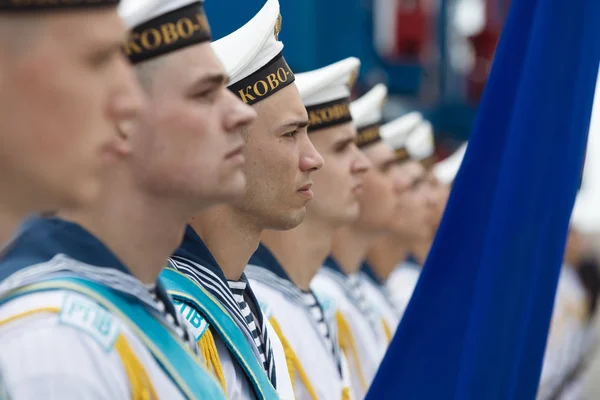Oděsa Ukrajina Července 2018 Námořníci Námořnictvo Ukrajiny Během Mnohonárodní Námořní — Stock fotografie