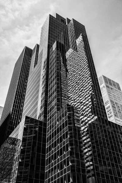 Nueva York Jun 2014 Imagen Blanco Negro Arquitectura Moderna Manhattan — Foto de Stock