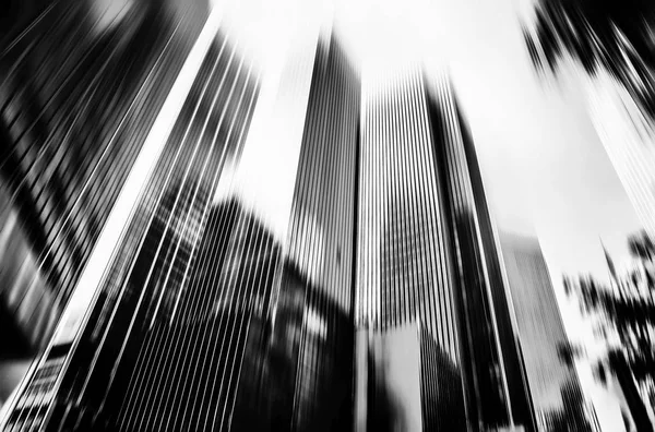 Imagen Borrosa Blanco Negro Abstracta Arquitectura Moderna Manhattan — Foto de Stock