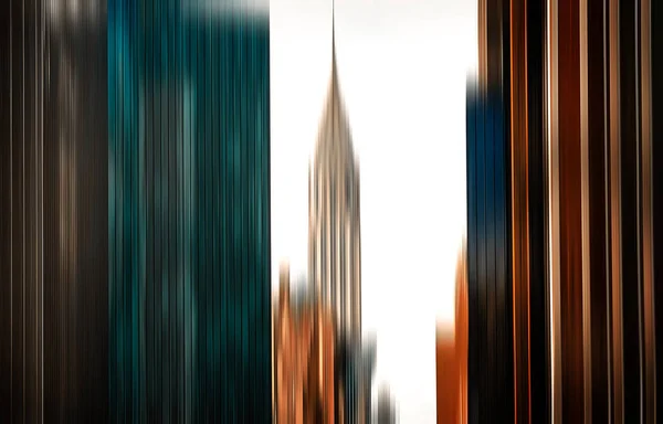 Abstract Blurred Image Chrysler Building Manhattan Modern Architecture — Stock Photo, Image