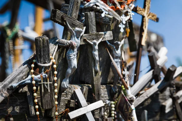 Crucifixion Chris Hill Crosses Siauliai Lithuania Hill Crosses Unique Monument — Stock Photo, Image