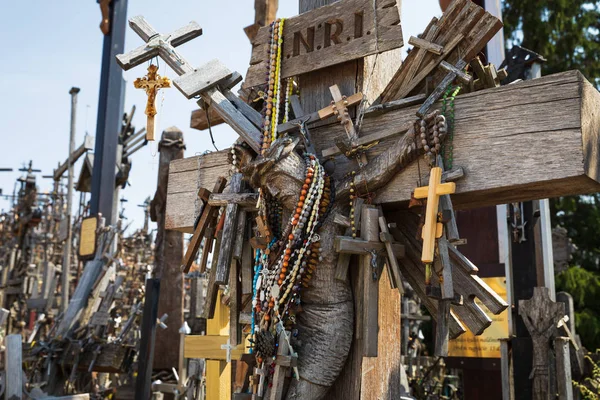 Crucifixion Chris Sur Colline Des Croix Siauliai Lituanie Hill Crosses — Photo