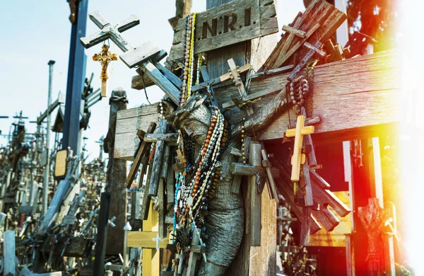 Crucifixion Chris Hill Crosses Siauliai Lithuania Hill Crosses Unique Monument — Stock Photo, Image