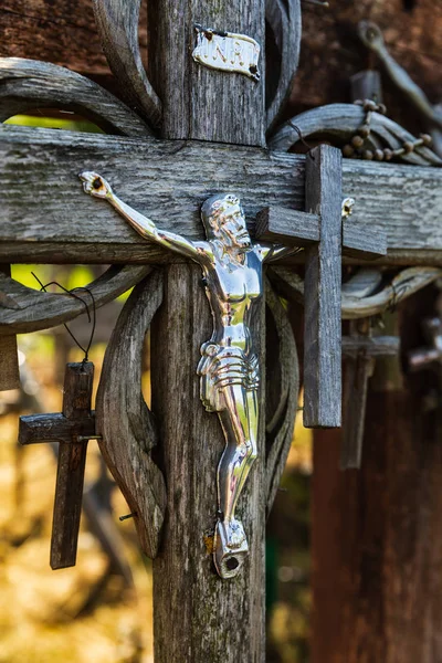 Crucifixion Chris Hill Crosses Siauliai Lithuania Hill Crosses Monumento Único —  Fotos de Stock
