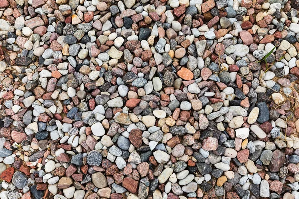 海滩上有不同颜色的岩石和鹅卵石 各种颜色和纹理 — 图库照片