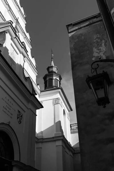 Lublin Polonia Julio 2018 Imagen Blanco Negro Las Calles Arquitectura — Foto de Stock