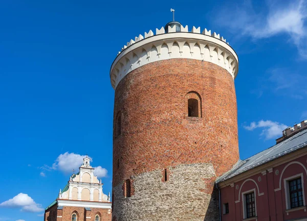Lublin Polonya Temmuz 2018 Tower Royal Castle Lublin Parlak Mavi — Stok fotoğraf