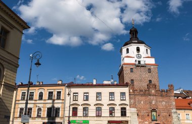 Lublin, Polonya - 27 Temmuz 2018: Sokakları ve mimari Lublin eski şehir. Lublin Polonya'dokuzuncu büyük şehridir.