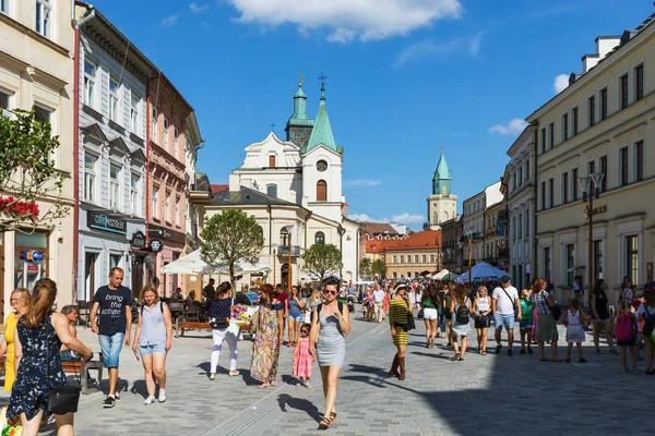 Lublin Polonya Temmuz 2018 Sokakları Mimari Lublin Eski Şehir Lublin — Stok fotoğraf