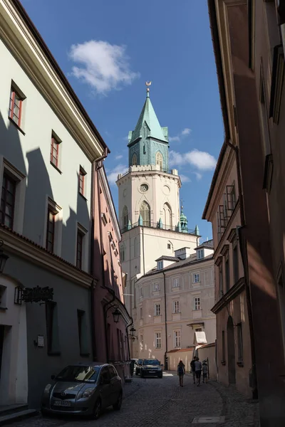 波兰的卢布林 2018年7月27日 古城市卢布林的街道和建筑 卢布林是波兰九大城市 — 图库照片