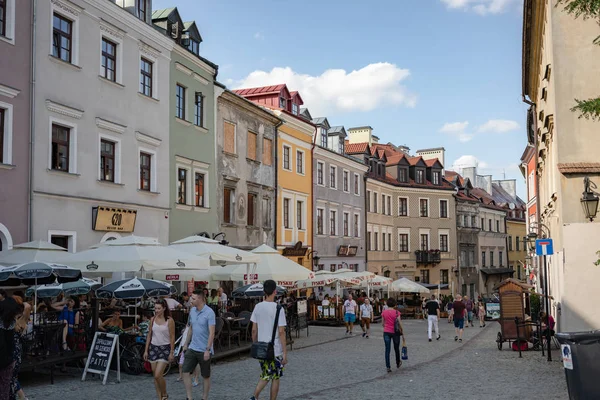 Lublin Polonya Temmuz 2018 Sokakları Mimari Lublin Eski Şehir Lublin — Stok fotoğraf