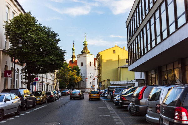 Lublin, Poland - Jul 27, 2018: Streets and architecture of the old city of Lublin. Lublin is the ninth largest city in Poland.