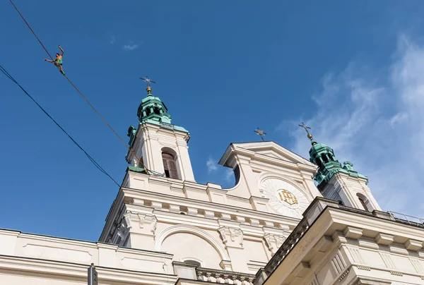 Lublin Polen Jul 2018 Rep Walkers Urban Highline Festival Placeras — Stockfoto