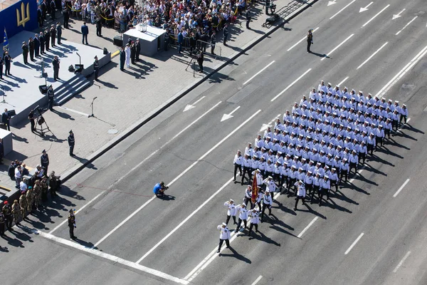 Kiev Ucrania Agosto 2018 Desfile Militar Kiev Columna Equipo Militar — Foto de Stock