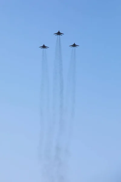 Kiev Ucrania Agosto 2018 Desfile Militar Kiev Aviación Transporte Militar —  Fotos de Stock