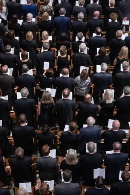 Washington D.C., ABD - Eylül 01, 2018: Anma, ABD'li Senatör John Mccain, Washington, ABD tarihinde 1 Eylül 2018 National Cathedral