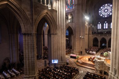 Washington D.C., ABD - Eylül 01, 2018: Anma, ABD'li Senatör John Mccain, Washington, ABD tarihinde 1 Eylül 2018 National Cathedral